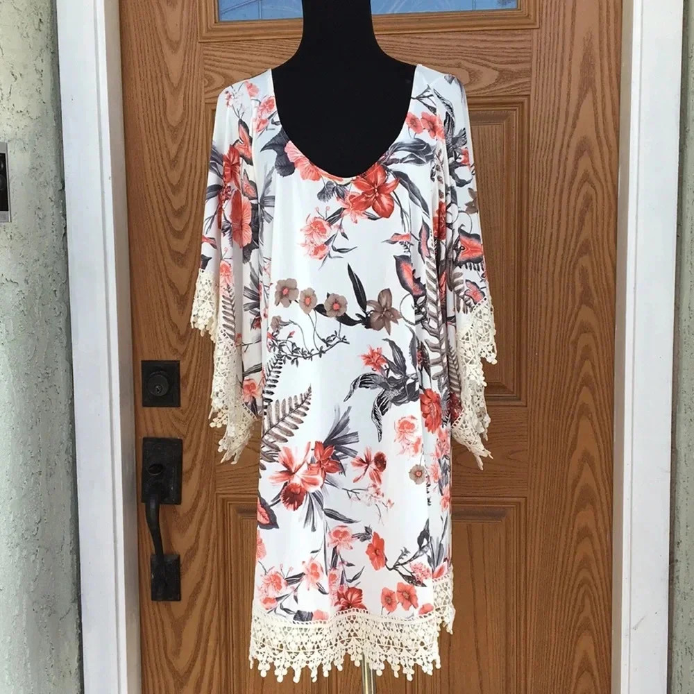 NEW**Veronica M Crochet‎  floral dress